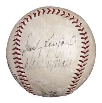 Sandy Koufax and Don Drysdale Vintage Dual Signed ONL Baseball (PSA/DNA)